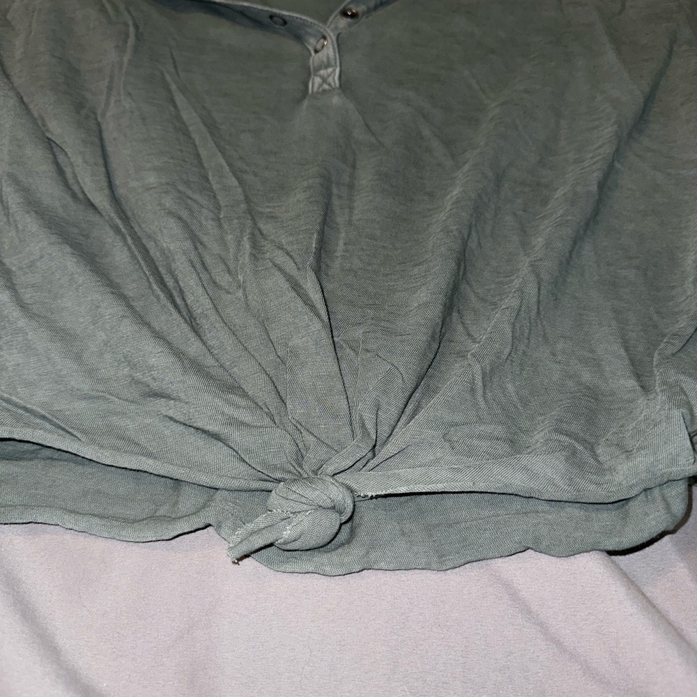 Aerie Cropped Long-Sleeve Shirt - Picture 6 of 9
